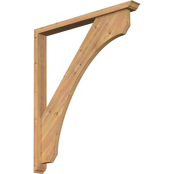 Ekena Millwork Legacy Traditional Smooth Bracket w/ Offset Brace, Western Red Cedar, 3 1/2"W x 34"D x 40"H BKT0402X34X40LEC01SWR - main